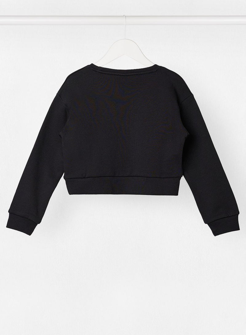 NAME IT Kids Bling Cropped Sweatshirt  - Image 2