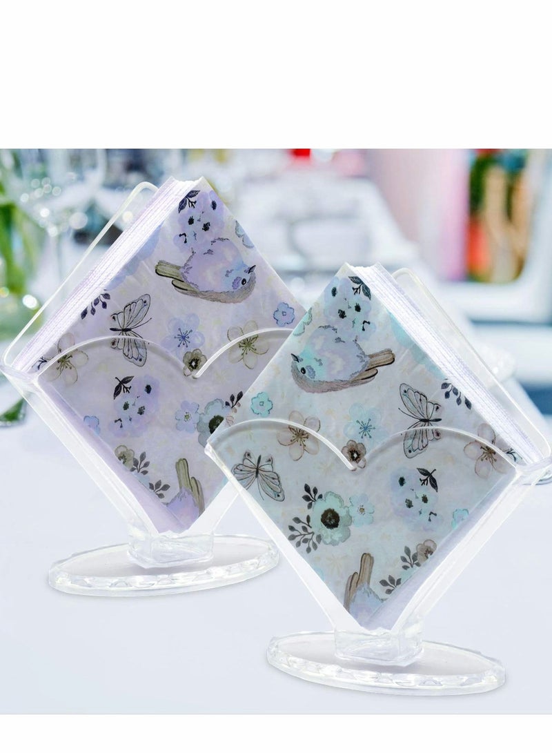 Y&D Coffee Filter Holder 2Pcs Decorative Clear Caddy Beverage Napkin Holder for Tables and Kitchen  - Image 5