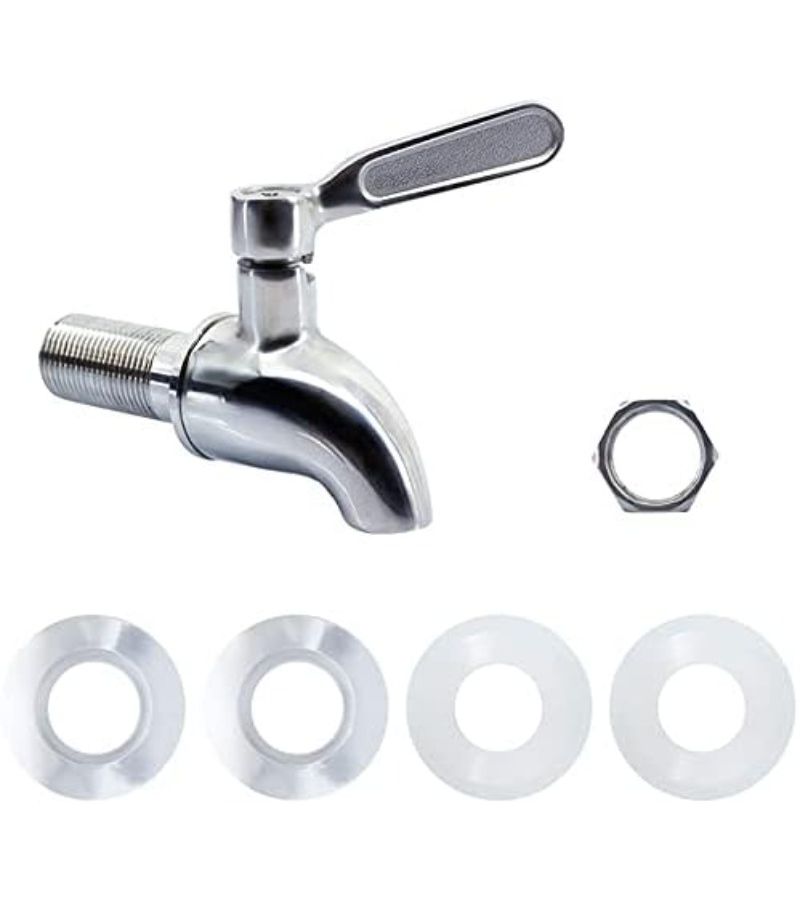 Stainless Steel Beverage Dispenser Faucet Silvery Center Installation Modern Replacement - Image 4