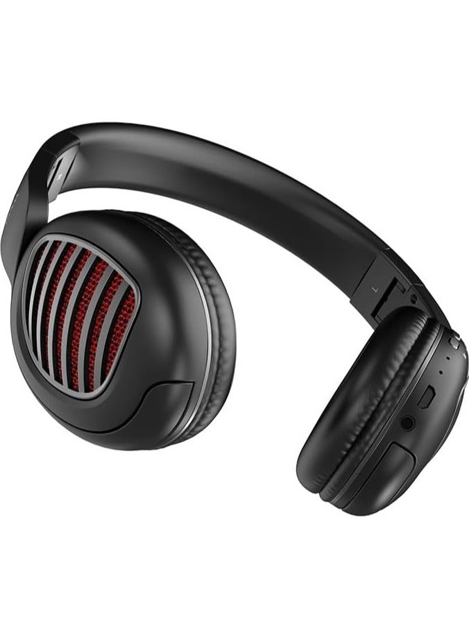 هوكو W23 - سماعات رأس بلوتوث رائعة الصوت بتقنية بلوتوث V5.0 وقت الاستخدام: حتى 8 ساعات، وقت الاستعداد: حتى 200 ساعة، تدعم بطاقة TF ووضع AUX، متوافقة مع الهواتف المحمولة والأجهزة اللوحية - أسود - Image 1