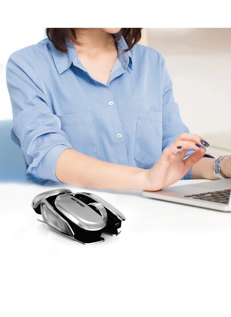 GREEN LION - Beetles Metal Mouse / Ultra Silent Click /4800DPI Resolution/ Ergonomic Design/Type-C Charging / Energy Efficient / 3 Sleep Modes - Grey - Image 1
