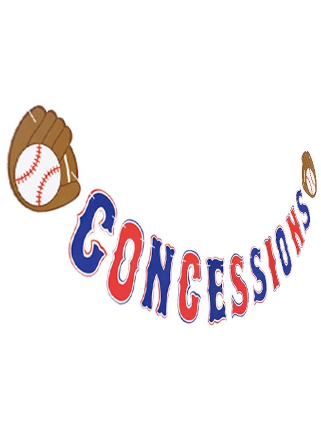 JOLLYSTYLE Baseball Party Supplies Concessions Banner - Sports/Baseball Themed First Birthday Party Decorations Favors - Image 1