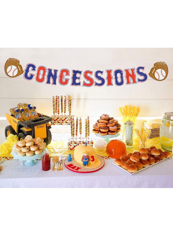 JOLLYSTYLE Baseball Party Supplies Concessions Banner - Sports/Baseball Themed First Birthday Party Decorations Favors - Image 3