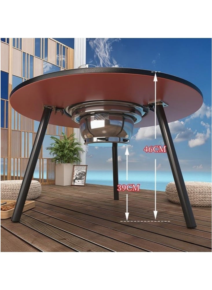 GGEROU Portable Charcoal Grill Table with Storage Bag Camping BBQ Grill Barbecue Grills with Foldable Legs for Outdoor Camping Hiking Picnic Garden Beach Party Charcoal Not Included,Black - Image 5