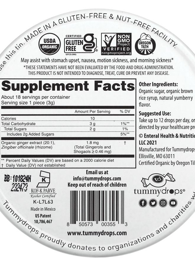 TUMMYDROPS Yumberry Ginger 18 Drops - Image 2