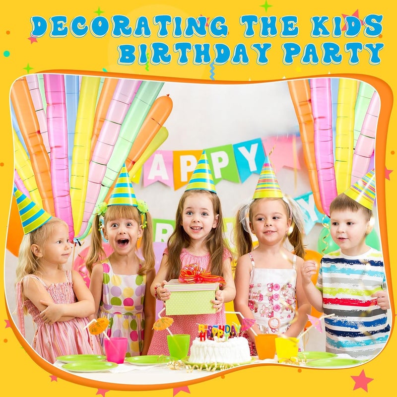 Sratte 500 Pcs 40 Inch Rocket Balloons Assorted Colors Flying Magic Long Balloons Rocket Balloons for Boys Girls Playing Birthday Festival Party Decorations Supplies 6 Colors - Image 4
