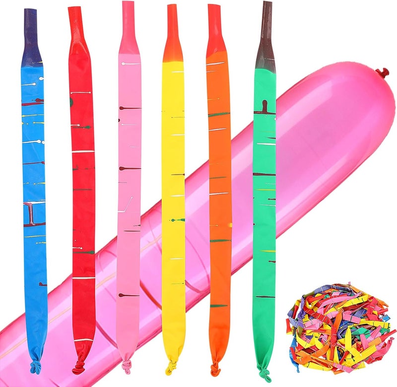 Sratte 500 Pcs 40 Inch Rocket Balloons Assorted Colors Flying Magic Long Balloons Rocket Balloons for Boys Girls Playing Birthday Festival Party Decorations Supplies 6 Colors - Image 1