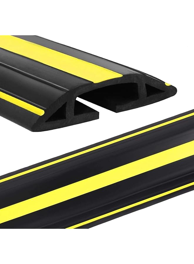 10 ft Floor Cable Cover, Protector Heavy Duty PVC Duct, Prevent Trip Hazard, for Home Office or Outdoor Settings