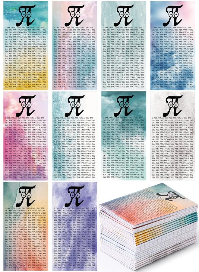 اياستي مجموعة إيستي المكونة من 50 قطعة من هدايا حفلات التخرج في الرياضيات، عبارة عن دفاتر ملاحظات صغيرة على شكل باي، هدايا أسبوع تقدير المعلمين لمحبي الرياضيات والطلاب والمعلمين (متعددة الألوان) - Image 1