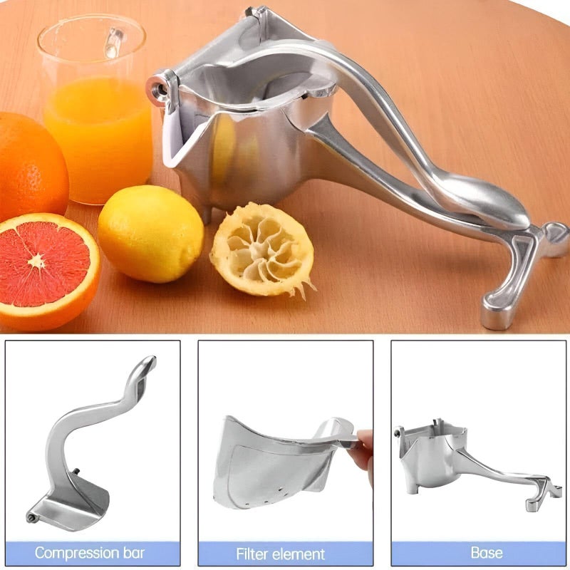 Manual Juicer - Durable Stainless Steel Citrus Juicer with Non-Drip Design, Perfect for Extracting Fresh Juice from Lemons, Oranges, Watermelons Easily - Image 4