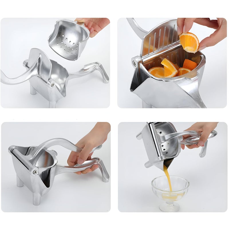 Manual Juicer - Durable Stainless Steel Citrus Juicer with Non-Drip Design, Perfect for Extracting Fresh Juice from Lemons, Oranges, Watermelons Easily - Image 5