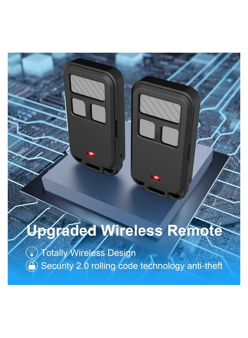 890MAX Garage Door Opener Remote, 2 Replacement for LiftMaster/Chamberlain/Craftsman, Universal 3-on Garage Door Opener Remote with Mini Key Chain for Purple Red Yellow Orange Green Learn ons - Image 4