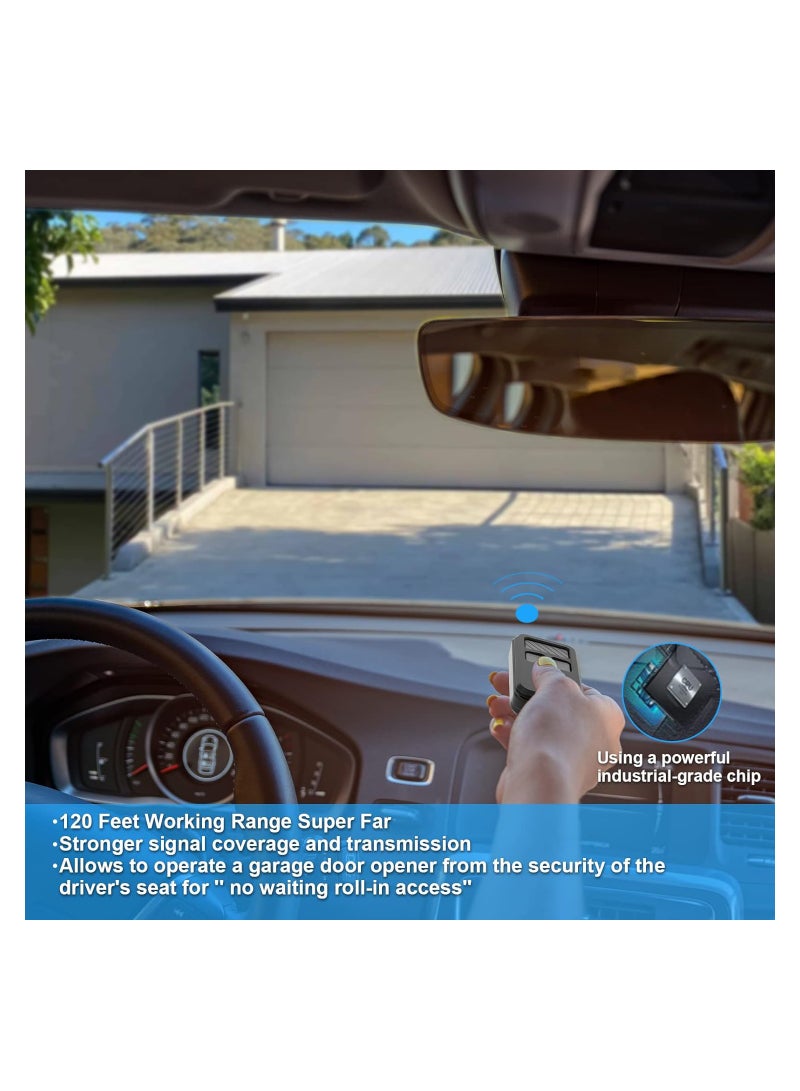 890MAX Garage Door Opener Remote, 2 Replacement for LiftMaster/Chamberlain/Craftsman, Universal 3-on Garage Door Opener Remote with Mini Key Chain for Purple Red Yellow Orange Green Learn ons - Image 3