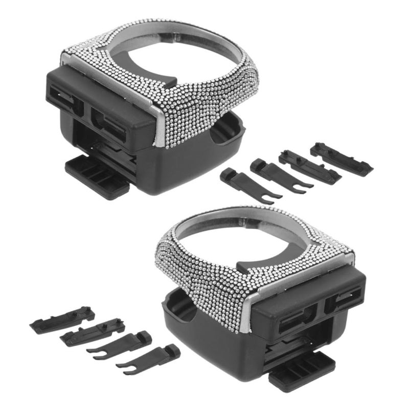Rhinestone Car Air Vent Cup Holder 2 Pack Auto Drink Mount Bottle Holder - Image 2