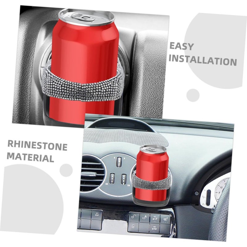 Rhinestone Car Air Vent Cup Holder 2 Pack Auto Drink Mount Bottle Holder - Image 4
