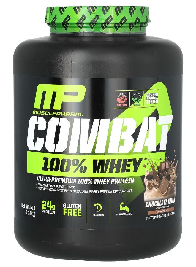 MusclePharm بروتين واي كومبات 100% شوكولاتة حليب 5 رطل (2.24 كجم)