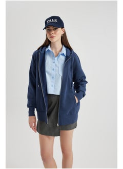 DeFacto Woman Oversize Fit Hooded Long Sleeve Knitted Cardigan  - Image 1