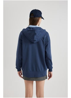 DeFacto Woman Oversize Fit Hooded Long Sleeve Knitted Cardigan  - Image 4