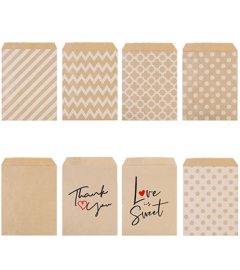 Chevron Polka Dot Striped Thank You Bags Set of 20 for Wedding Birthday Baby Shower Gifts - Image 2