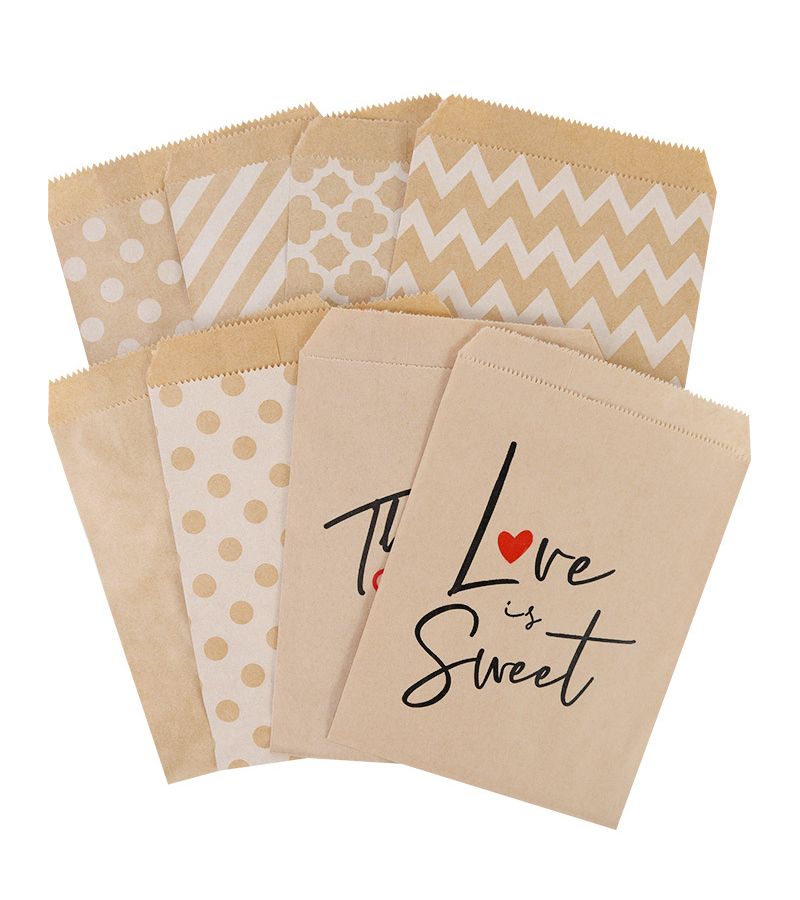 Chevron Polka Dot Striped Thank You Bags Set of 20 for Wedding Birthday Baby Shower Gifts - Image 4