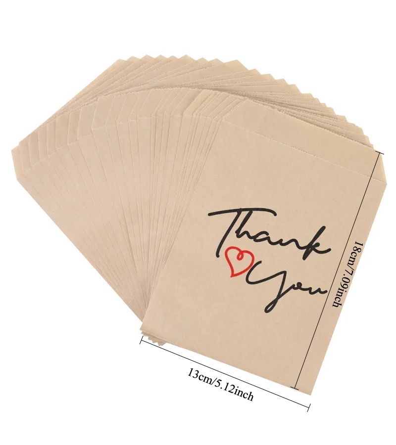 Chevron Polka Dot Striped Thank You Bags Set of 20 for Wedding Birthday Baby Shower Gifts - Image 3