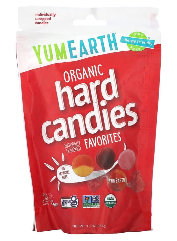 YumEarth Yum Earth, Organic Hard Candies, Favorites , 3.3 oz (93.6 g) - Image 1