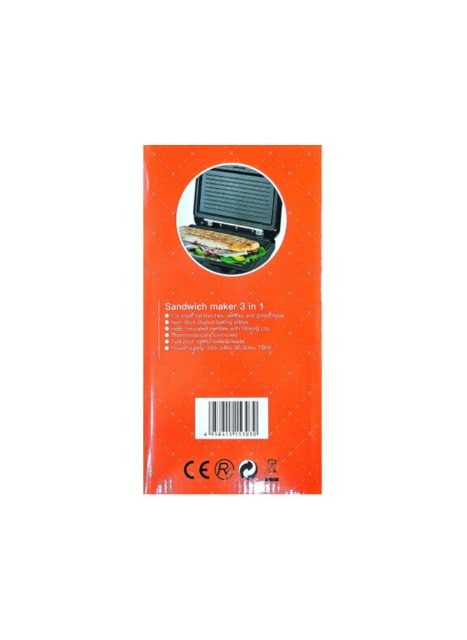 Junior - Sandwich Maker 3*1 Junior Square A multi-purpose device for preparing delicious sandwiches and sandwiches with ease - Image 1