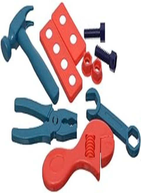 Plastic Little Engineer Game With Realistic Miniature Design For Kids Fun And Creativity Set Of 14 Pieces - Multi Color