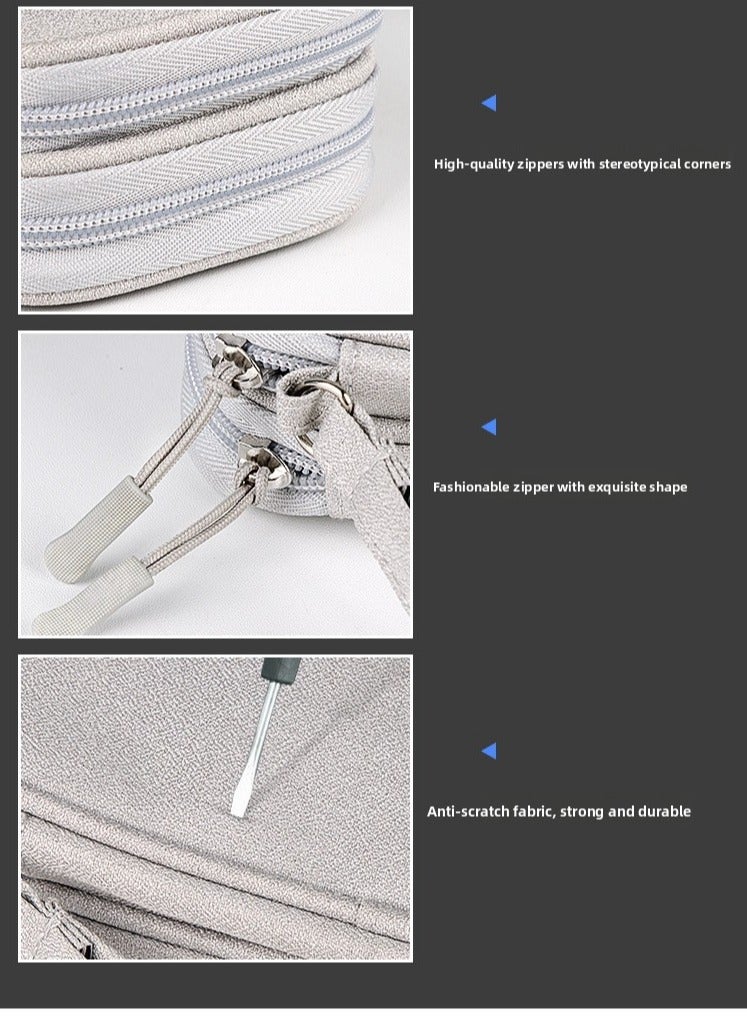 Portable Dual-layer Storage case, Capable of holding Data Cables, Chargers, Headphones, Power Banks, Mobile Phones, and USB Drives.  - Image 4