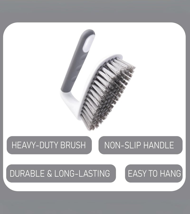 Premsons ® Ergonomic Handheld Scrub Brush – Heavy-Duty Cleaning Brush with Non-Slip Grip & Stiff Bristles for Kitchen, Bathroom, Tiles, Floors, and More – Durable & Comfortable Design for Deep Cleaning - Image 5