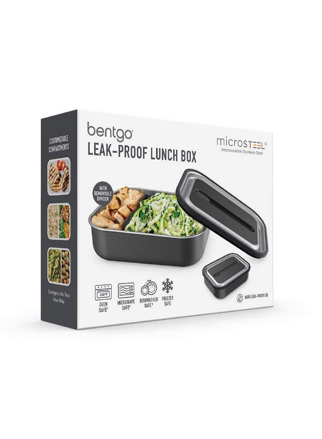 Bentgo Microsteel Leak Proof Lunch Box  Carbon Black - Image 2