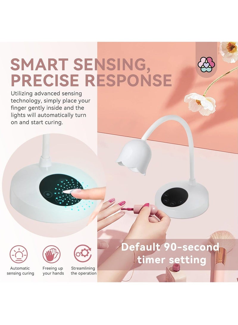 Intellisense Nail Lamp-30W Gel X Lamp Mini Cordless Nail Lamp for Gel Nail Polish, Rechargeable LED Flash Cure Lamp Gel Nails Quick Drying Goosenecks U V Lamp for Nail Salon Home DIY Manicure  - Image 4