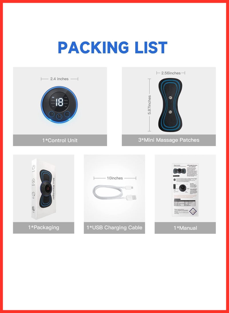 Wireless Portable Neck Massager with 8 Modes and 19 Strength Levels