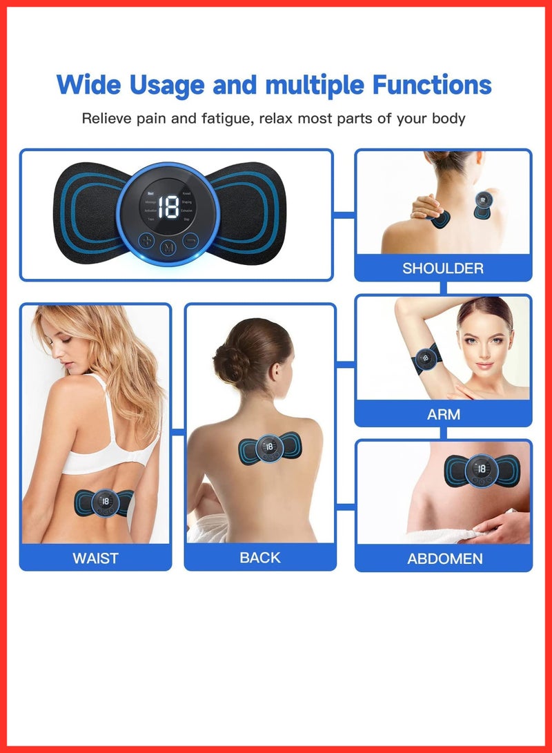 Wireless Portable Neck Massager with 8 Modes and 19 Strength Levels