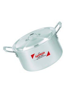SONEX Sonex Saffron Cooking Pot 26 cm,  Capacity 6.5 Ltr, Cookware With Lid,Ergonomic Handle For Secure Grip,Premium Aluminum Metal Finish,Durable & Light Weight, Silver  - Image 3