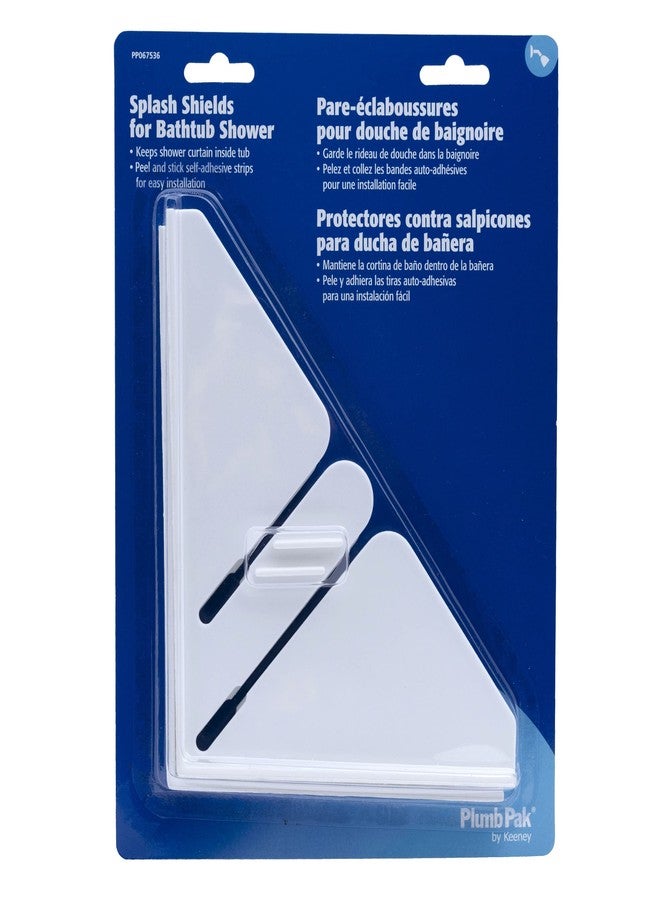 Plumb Pak PP067536 Plastic Bathtub and Shower Splash Shield Kit, White (2-Pack) - Image 4