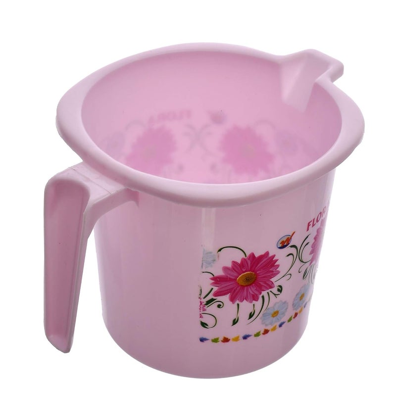 Kuber Industries Kuber Industries 2 Pieces Unbreakable Virgin Plastic Bathroom Bucket with Mug Set Pink 1 Pc 18 LTR Bucket 1 Pc 1 LTR MugKUBMART1265  - Image 3