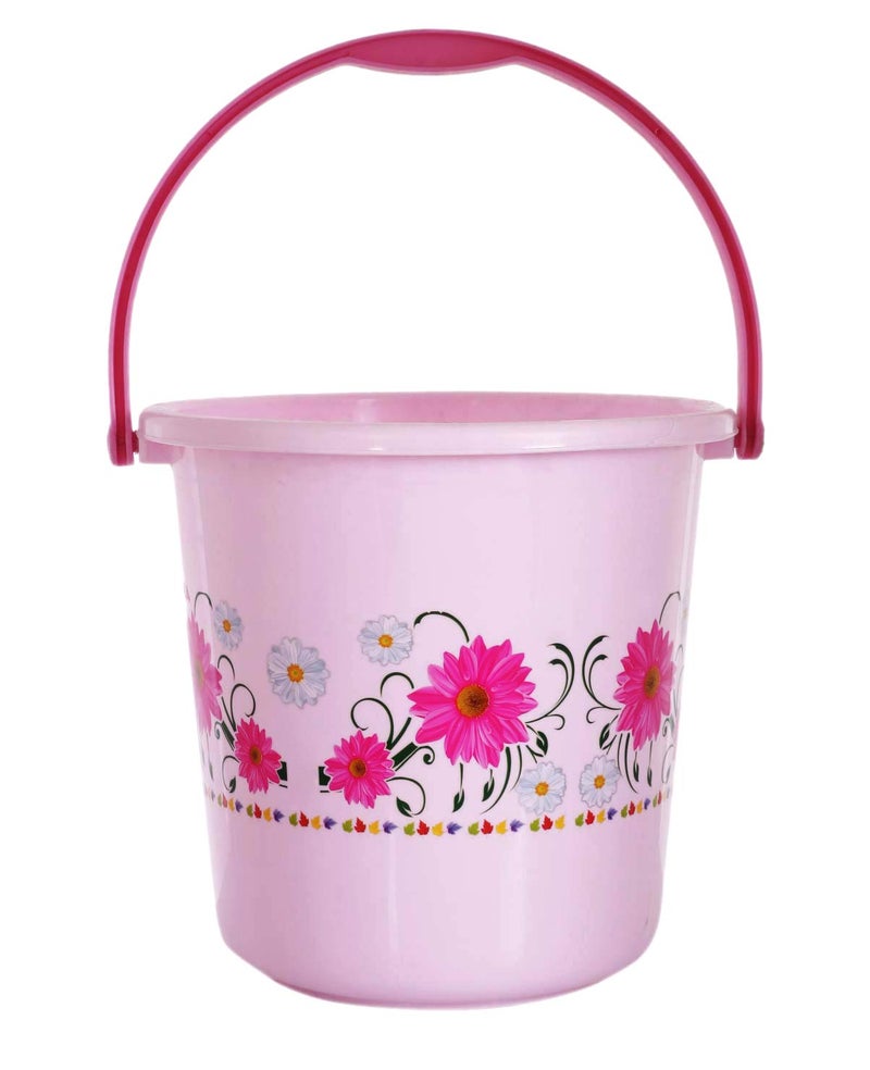 Kuber Industries Kuber Industries 2 Pieces Unbreakable Virgin Plastic Bathroom Bucket with Mug Set Pink 1 Pc 18 LTR Bucket 1 Pc 1 LTR MugKUBMART1265  - Image 5