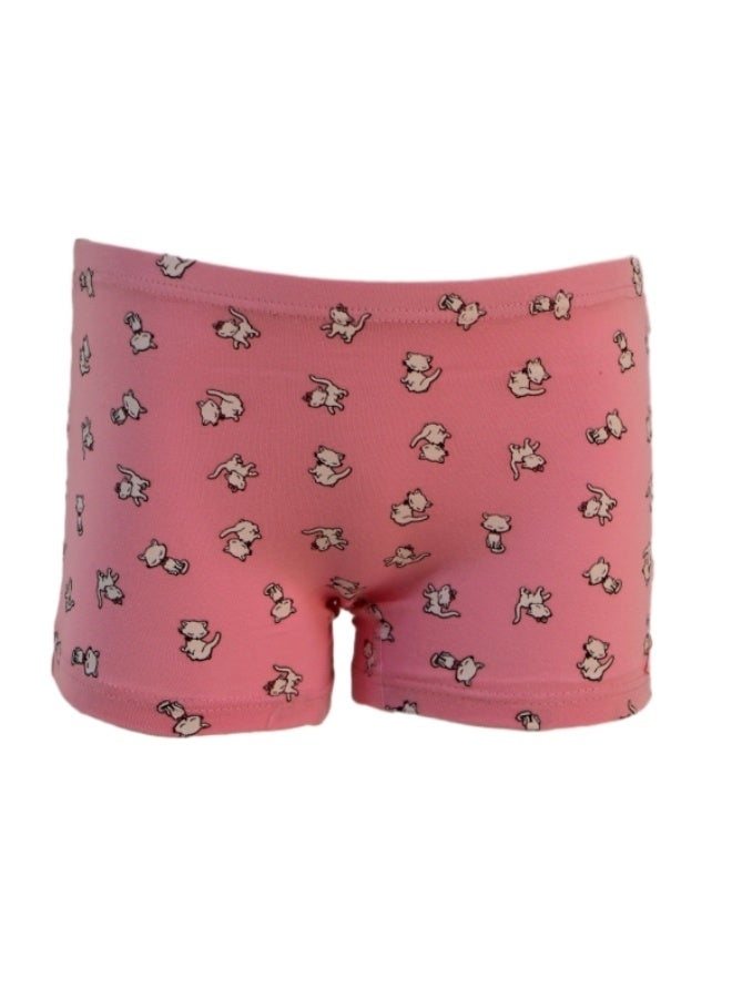 870159 Girl's Animal Print Design Boyshort 3-Pack Underwear, Multicolor