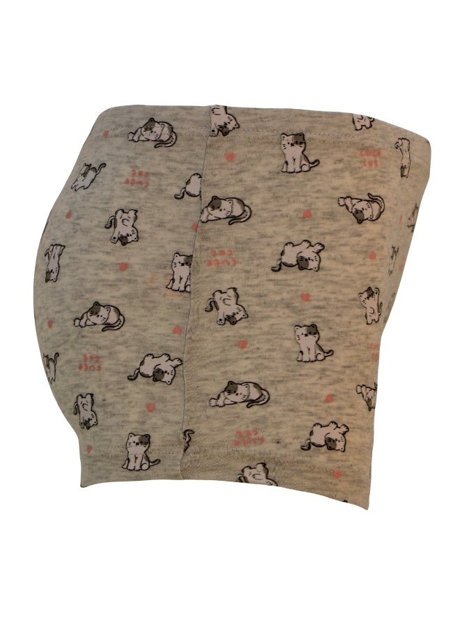 870159 Girl's Animal Print Design Boyshort 3-Pack Underwear, Multicolor