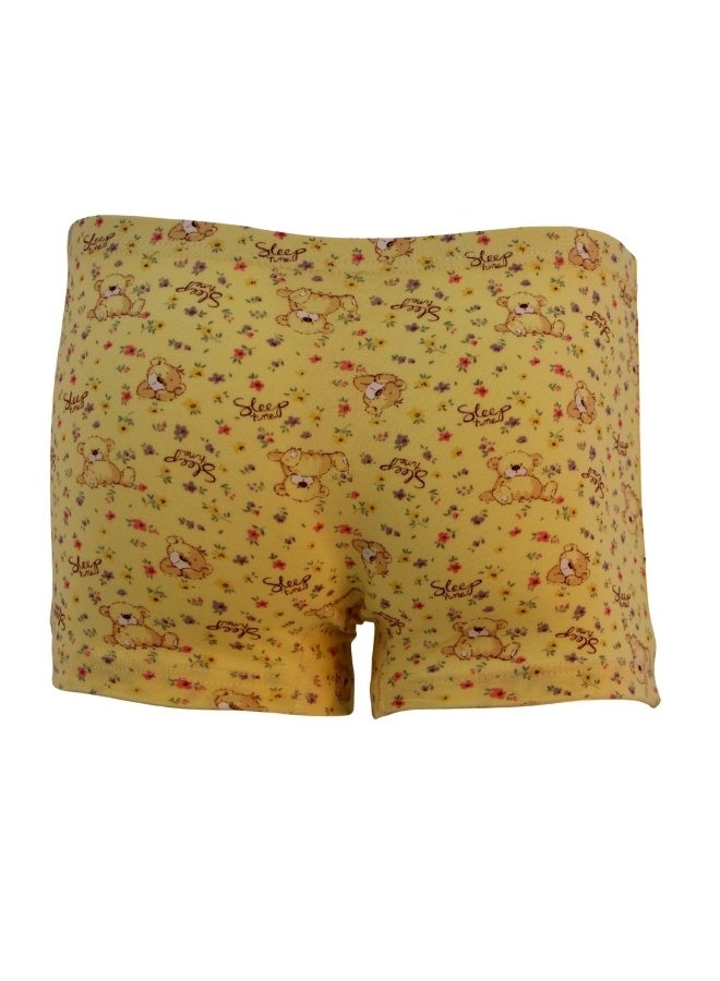 870159 Girl's Animal Print Design Boyshort 3-Pack Underwear, Multicolor