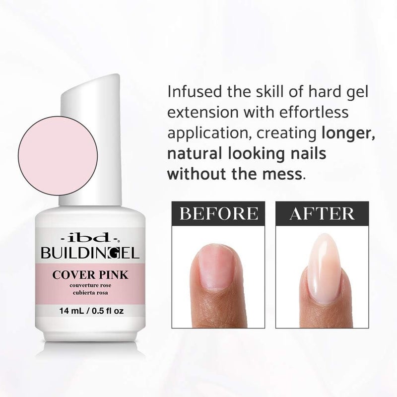 IBD Building Gel, Hard Gel Nail Extension, Cover Pink, 0.5 oz - Image 5