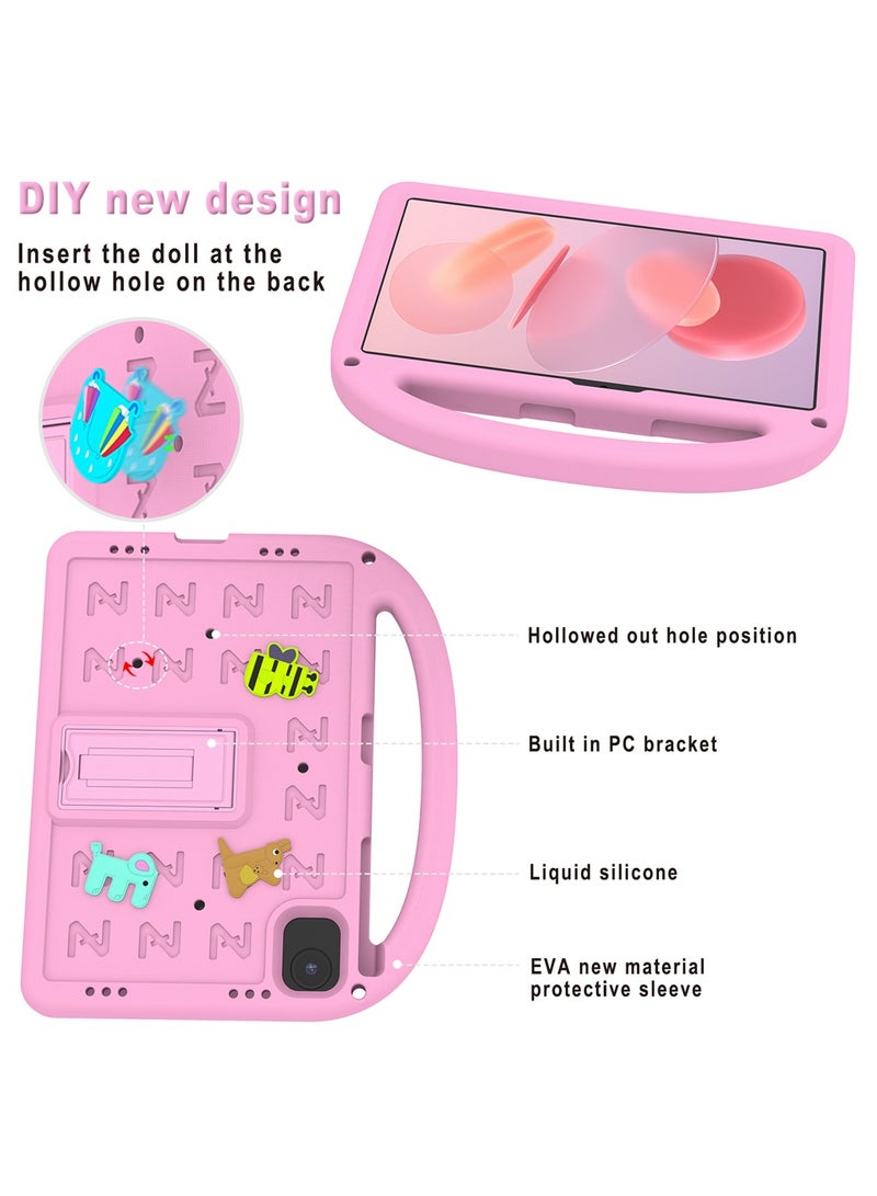 VKL Compatible with Honor Pad X8A Case for Kids 11” 2024 Released with Holder Shockproof Full Body Protection Cute Cover Shell for Tab X8A Case Kids Pink - Image 4