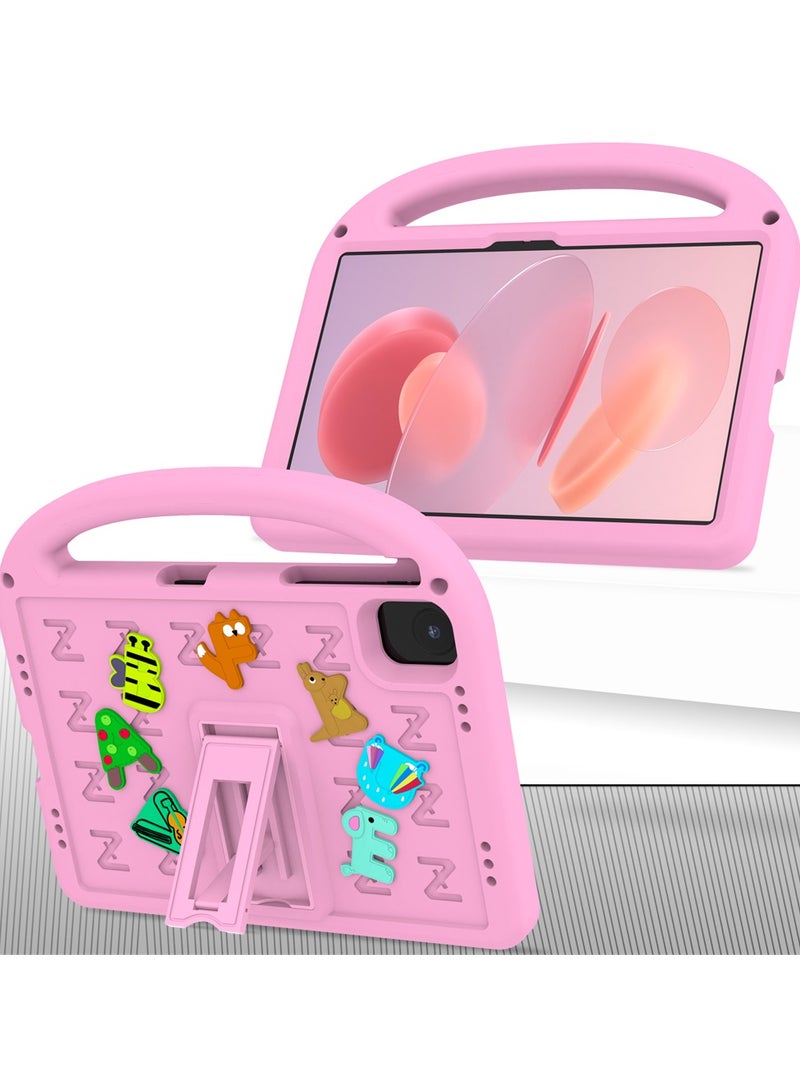 VKL Compatible with Honor Pad X8A Case for Kids 11” 2024 Released with Holder Shockproof Full Body Protection Cute Cover Shell for Tab X8A Case Kids Pink - Image 5