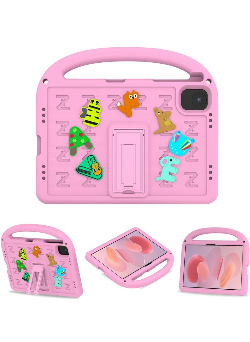 VKL Compatible with Honor Pad X8A Case for Kids 11” 2024 Released with Holder Shockproof Full Body Protection Cute Cover Shell for Tab X8A Case Kids Pink - Image 3