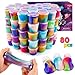 TITRITH 80 Pack Slime Party Favors Kit Mini Galaxy Bulk Slime Stretchy Stress Relief for Kids 812 Soft Putty Toy Girls and Boys Classroom Reward Birthday Goodie Bag Stuffers - Image 2