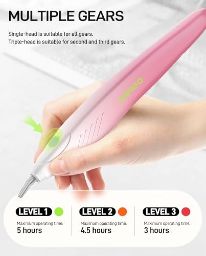 YOFIGO Electric Diamond Painting Pen,Wireless Art Pen for Diamond Painting with 3 Adjustable Suction Levels, Professional Diamond Art Pen with Magnetic Charging Base, Tool for DIY Craft(Pink) - Image 3