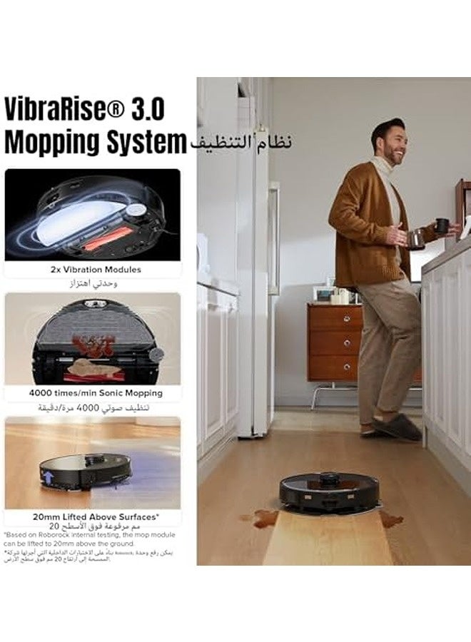 روبو روك S8 MaxV Ultra – مكنسة وممسحة روبوت ذكية بقوة شفط ‎10000‎ باسكال، تنظيف عميق مع تجفيف بالهواء الساخن، تفريغ وإعادة تعبئة تلقائي، تجنّب العقبات الذكي، خرائط متقدمة - Image 5