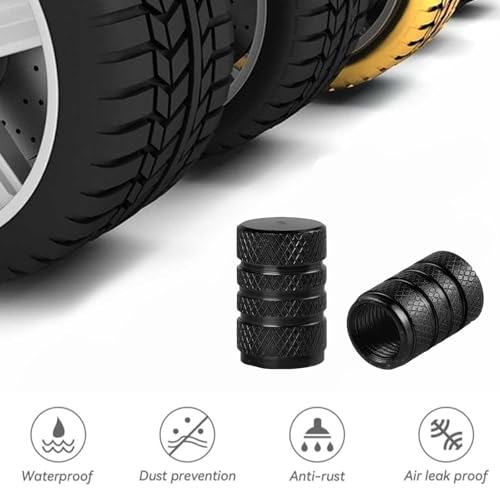 Zytiqt 16PCS Car Tyre Valve Caps, Black Threaded Valve Stem Caps for Cars, Durable Wheel Accessories to Protect Tyre Nozzle from Dust and Corrosion - Image 5