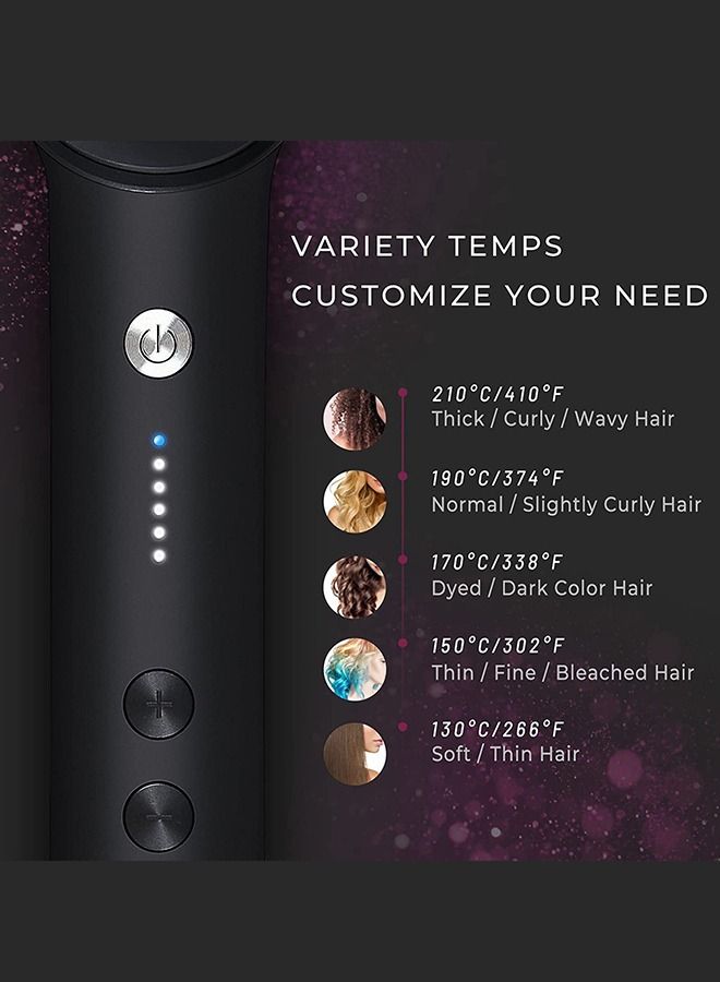 Arabest Hair Straightening Brush Negative Ion Anti-Scald Straightening Brush for Frizzy Fast Heating Hair Styling Straightener Black - Image 5